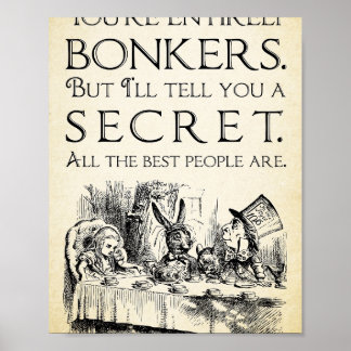 Alice in Wonderland -Youre完全にボンカー – 不機嫌H ポスター