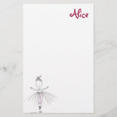 Alice - Little Dancer パーソナライズされた Stationery 便箋 (正面)