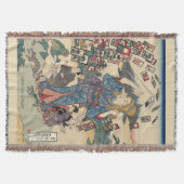 Alice Lost in Japan | Ukiyo-e Floating Wonderland スローブランケット (正面)