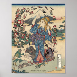 Alice Lost in Japan | Ukiyo-e Floating Wonderland ポスター