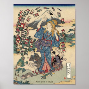 Alice Lost in Japan Ukiyo-e Floating Wonderland ポスター