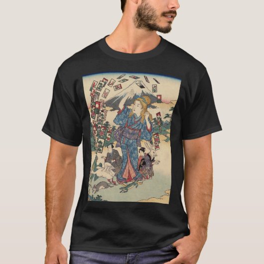 Alice Lost in Japan | Ukiyo-e Floating Wonderland Tシャツ (正面)