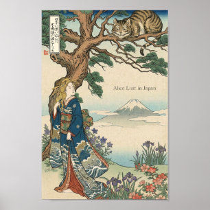Alice Lost in Japan Ukiyo-e Mad Journey ポスター