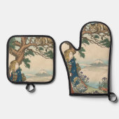 Alice Lost in Japan | Ukiyo-e Mad Journey 鍋つかみ&鍋敷きセット (正面)