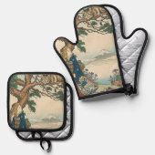 Alice Lost in Japan | Ukiyo-e Mad Journey 鍋つかみ&鍋敷きセット (正面/裏面)