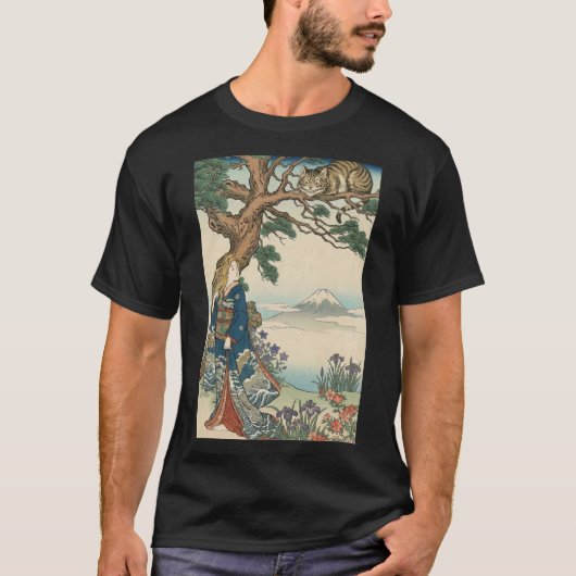 Alice Lost in Japan | Ukiyo-e Mad Journey Tシャツ (正面)