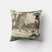 Alice Lost in Japan | Ukiyo-e Mad Tea Party クッション (裏面)