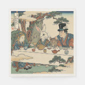 Alice Lost in Japan | Ukiyo-e Mad Tea Party スタンダードランチョンナプキン (正面)