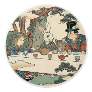 Alice Lost in Japan | Ukiyo-e Mad Tea Party セラミックノブ