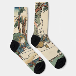 Alice Lost in Japan | Ukiyo-e Mad Tea Party ソックス