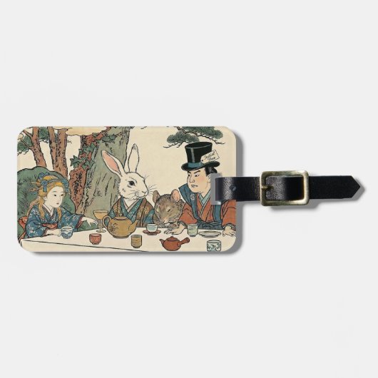Alice Lost in Japan | Ukiyo-e Mad Tea Party ラゲッジタグ (正面横)