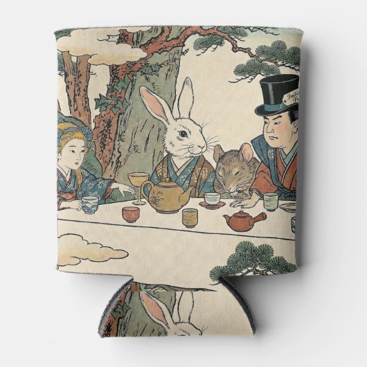 Alice Lost in Japan | Ukiyo-e Mad Tea Party 缶クーラー (正面)