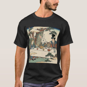 Alice Lost in Japan Ukiyo-e Mad Tea Party Tシャツ