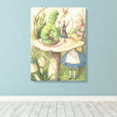 Alice Meets the Caterpillar キャンバスプリント (インサイチュ (ウッドフロア))