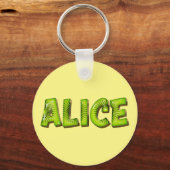 Alice Name Kiwi Design Schlüsselanhänger キーホルダー (正面)