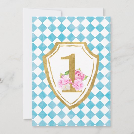 Alice Onederful 1st誕生日招待状 招待状 (裏面)