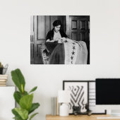 Alice Paul, Sewing Suffrage Flag, 1910s ポスター (ホームオフィス)