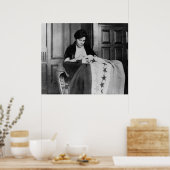 Alice Paul, Sewing Suffrage Flag, 1910s ポスター (キッチン)