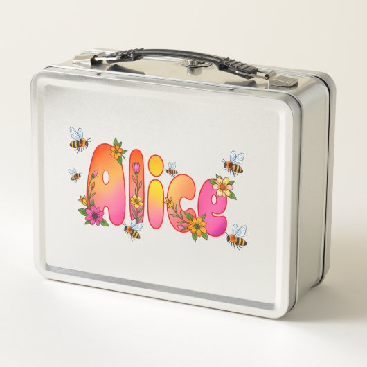 Alice - Personalized Bee Lunch Box メタルランチボックス (裏面)