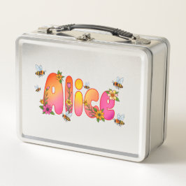 Alice - Personalized Bee Lunch Box メタルランチボックス