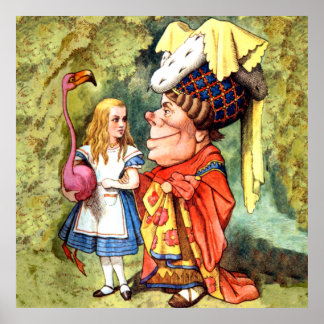 Alice Plays Flamingo Croquet with the Duchess ポスター