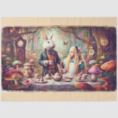 Alice & Rabbit Storybook Tea Party Decoupage 薄葉紙 (正面)