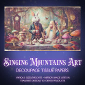 Alice & Rabbit Storybook Tea Party Decoupage 薄葉紙