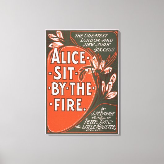 Alice Sit by the Fire 素晴らし London 遊 Poster キャンバスプリント (正面)