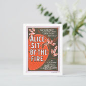 Alice Sit by the Fire 素晴らし London 遊 Poster ポストカード (スタンド正面)