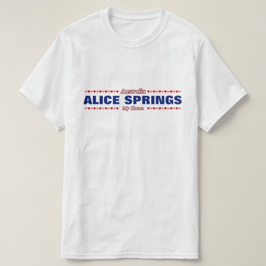 ALICE SPRINGS -私の家庭のオーストラリア; ハート Tシャツ (デザイン正面)