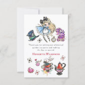 Alice Tea Party Whimsical Garden Thank You Card サンキューカード (正面)
