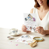 Alice Tea Party Whimsical Garden Thank You Card サンキューカード