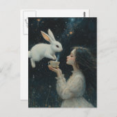 Alice Tea With the Rabbit Fantasy ポストカード (正面/裏面)