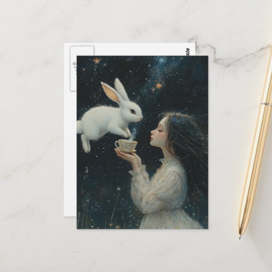 Alice Tea With the Rabbit Fantasy ポストカード (正面/裏面インサイチュ)