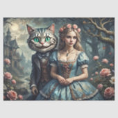 Alice & the Cheshire Cat Decoupage 薄葉紙 (正面)