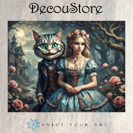 Alice & the Cheshire Cat Decoupage 薄葉紙