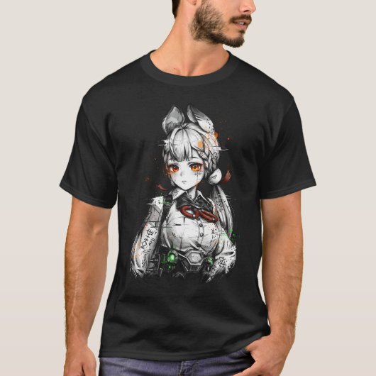 Alice Thymefield ZZZ 銀髪うさ耳フェンシング Tシャツ (正面)