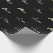 Alice white gold Handwriting Geschenkpapier ラッピングペーパー (角)