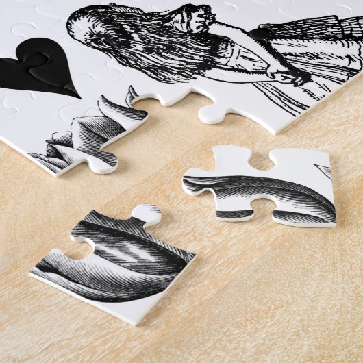 Alice White Rabbit Wonderland Classic ジグソーパズル (側面)