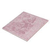 Alice with Flamingo Alice in Wonderlandフローラ・アート タイル (側面)