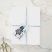 Alice Wonderlandシルエット飲む私インクギフトラベル ギフトタグ (より糸付き)