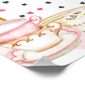 Alice wonderland不機嫌ハッタータティーパーティーウェルカムサイン ポスター (角)