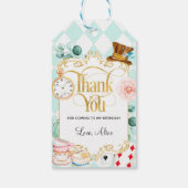 Alice wonderland不機嫌ハッターティーパーティー好意ギフトt ギフトタグ (裏面)