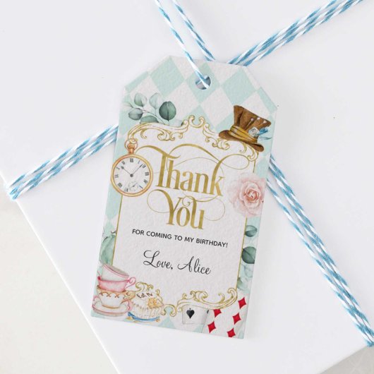 Alice wonderland不機嫌ハッターティーパーティー好意ギフトt ギフトタグ