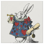 Alice Wonderland白うさぎ大おとぎ話の本 ファブリック (クローズアップ)