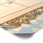 Alice Wonderland Baby Guess Due Date Calendar ポスター (角)