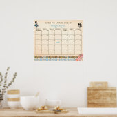 Alice Wonderland Baby Guess Due Date Calendar ポスター (キッチン)