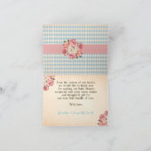 Alice Wonderland Baby Shower Thank You Folded Card サンキューカード (内部)