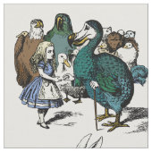 Alice Wonderland Looking Glass White Rabbit MEDIUM ファブリック (クローズアップ)