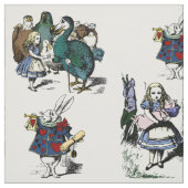 Alice Wonderland Looking Glass White Rabbit MEDIUM ファブリック (見本)